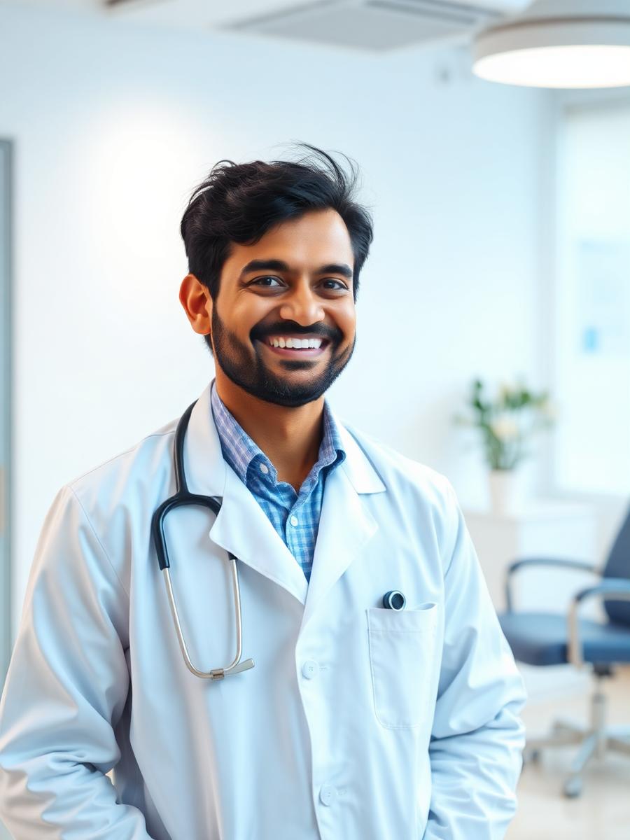 Doctor at Raj Clinic welcoming patients